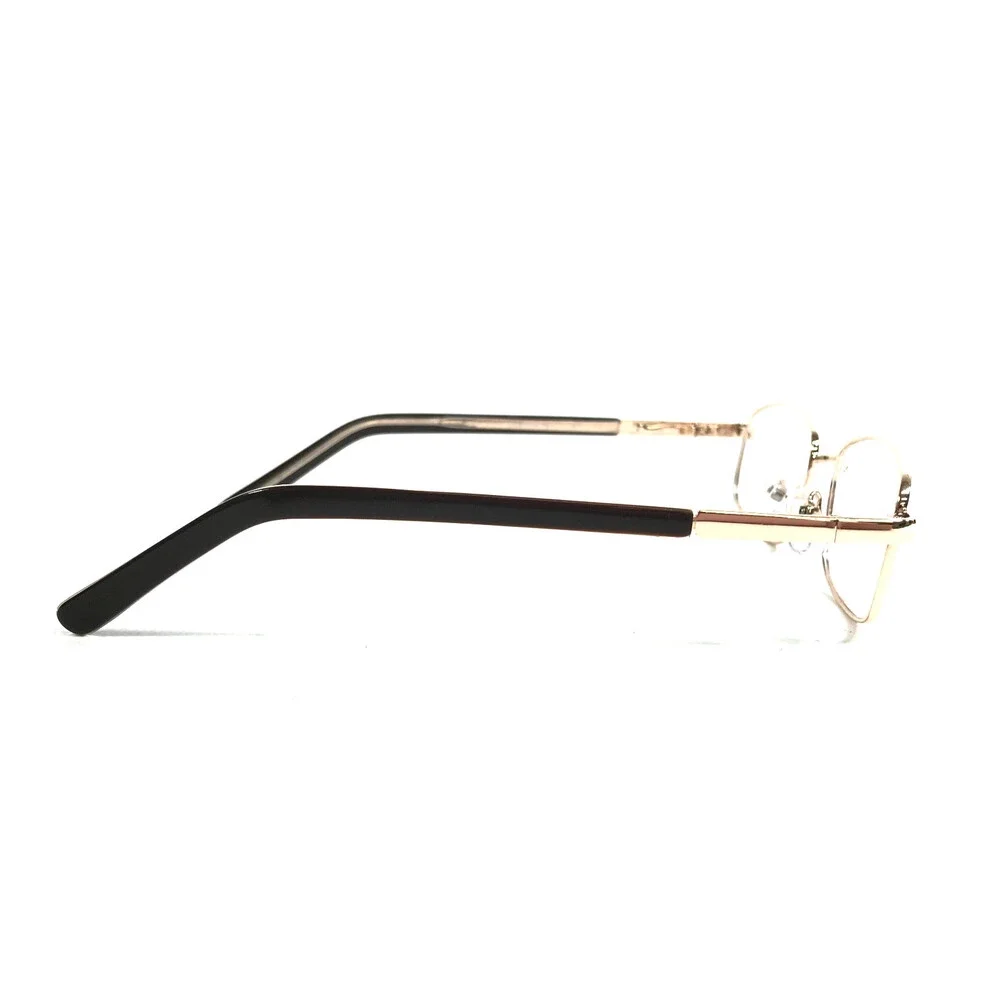 Gallery Eyeglasses Frames CHAZ YG Yellow Gold Rectangle Wire Rim 52-18-140